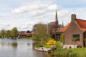 Picturesque rural village of Ilpendam in North Holland.