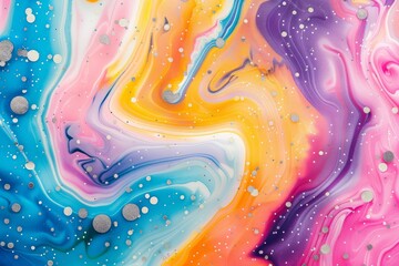 Sparkling Splendor: Colorful Marble Melodies in Glitter Pop