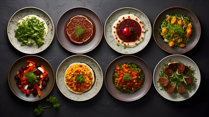 Food background. Set of traditional Turkish