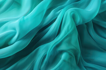 Obraz premium Turquoise green and blue paint create a textured fabric