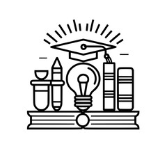 Education icon, student icon, teacher icon, university icon, computer icon, learning icon, school icon, studying icon, graduation icon, library icon, technology icon, backpack icon, certificate