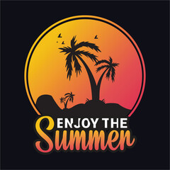 Fototapeta premium Summer t-shirt design Art & Illustration