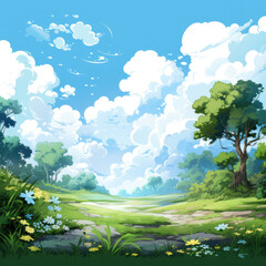 Obraz premium autumn landscape with trees