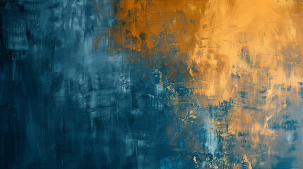 Ochre and slate blue, abstract background, styled for rustic contrast and a grounded ambiance