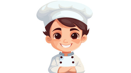 Adorable chief cook portrait. Cute little boy in pr