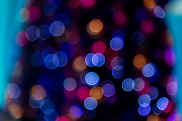 Festive abstract defocused city light background for New Year's Day.Bokeh abstract background.