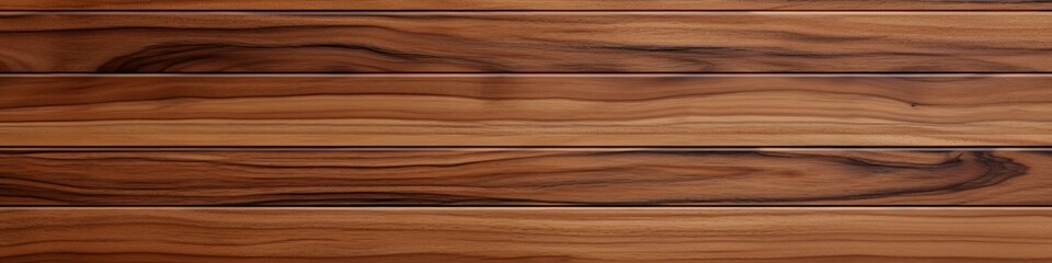 Naklejka premium Uninterrupted Grain of Super Long Walnut Wood Planks