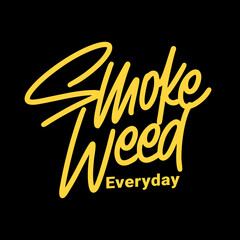 SMOKE WEED EVERYDAY LETTERING LOGO FOR WEED