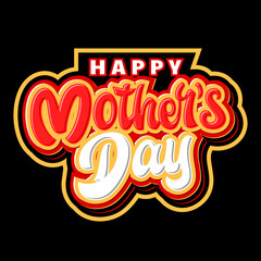 HAPPY MOTHERS DAY LETTERING DESIGN