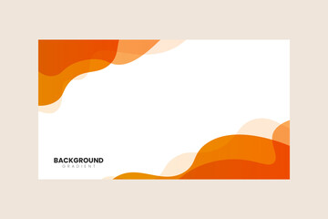 modern orange color wavy banner design background