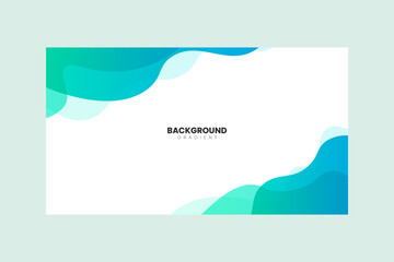 modern green color wavy banner design background