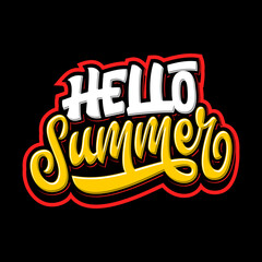 HELLO SUMMER LETTERING DESIGN
