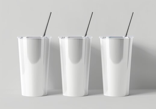 Glass mockup : Isolated on White Background