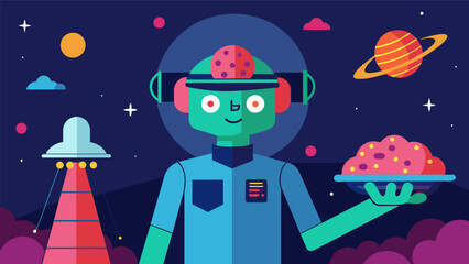 Naklejka premium A scifi movie with a neurodivergent character who uses their sensory sensitivities to detect and prevent an alien invasion.. Vector illustration
