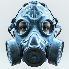 Detailed gas mask ensuring safe breathing. Generative AI