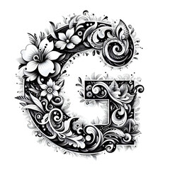 Floral Alphabet G