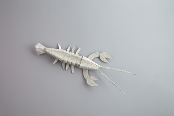 Lobster made out of egg carton box. DIY, recycling craft activity.