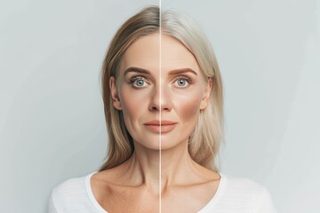 Skincare technology discussions highlight human aging contrasts with woman facial age narratives in anti aging solution discussions.