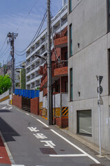 東京港区赤坂7丁目の解体される建物たち