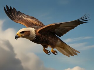 Bald Eagle in flight illustration