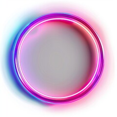 Glowing neon circle. Glowing neon circle on a white background.