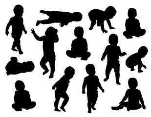 Newborn Baby Vector Silhouette Icon Royalty Free ClipArt's, Vectors, And Stock Illustration.
