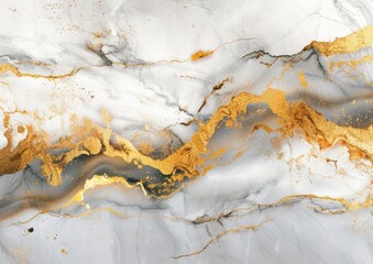A close up of white marble with golden veins resembling frost on wood