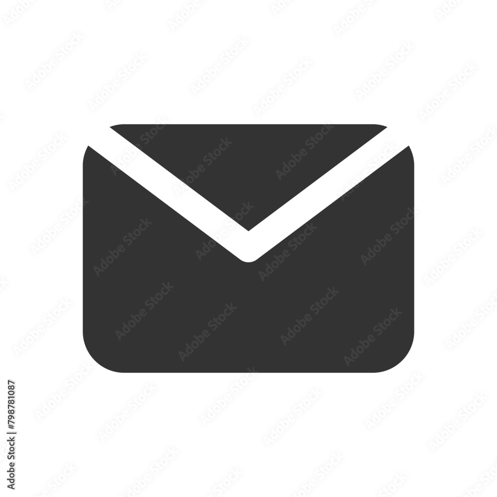 Aufkleber envelope glyph vector icon isolated on white background. envelope glyph vector icon for web, mobile 