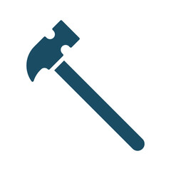 Claw hammer svg cut file. Isolated vector illustration.