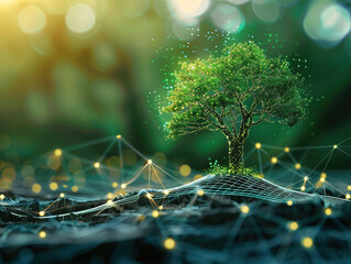 New technology green concept