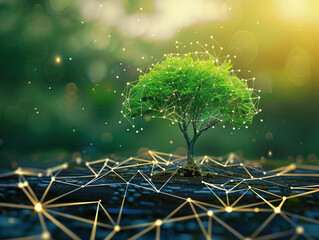 New technology green concept