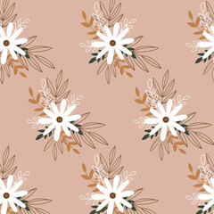 Creative Exploration. Seamless Vector Flower Patterns in Abstract Design
