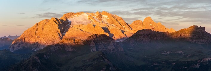 mount Marmolada Alps Dolomites mountains sunset view