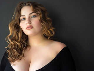 portrait of a plus size woman