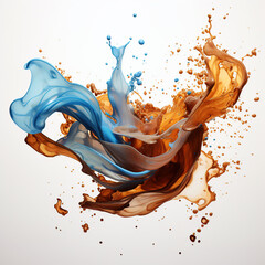 colorful splashes on white