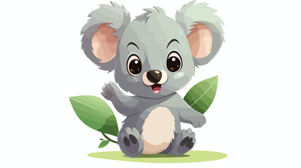 Cute koala Australian bear. Happy baby character we