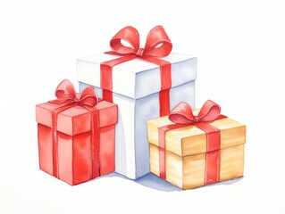 Obraz premium Christmas presents, wrapped Christmas presents