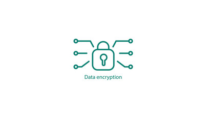 Data Encryption Vector Icon Illustration