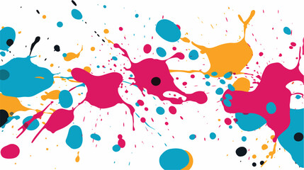 Artistic seamless pattern with colorful paint blotc