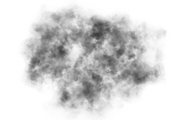 Textured Smoke,Abstract black,isolated on white background
