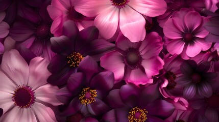 Vibrant Floral Pattern Background in Pink Shades,
Bold and Colorful Design for Floral-Themed Motifs, Hand Edited Generative AI