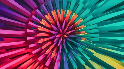a colorful circle of colored pencils with a colorful background.