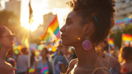 black lesbian at pride festival.