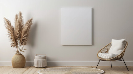 modern living room, minimalistic home, Generative AI