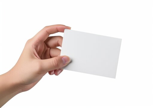 mockup, Hand Holding a Blank Card (Vertical)