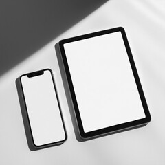 Mockup Template for Different Screen Sizes - Monitor, Tablet and Phone - Application Design, Web Design and User Interface Design - Asset for Presentation of Graphic Design and Portfolio