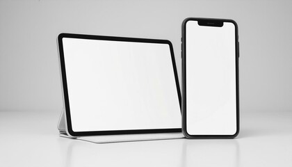 Mockup Template for Different Screen Sizes - Monitor, Tablet and Phone - Application Design, Web Design and User Interface Design - Asset for Presentation of Graphic Design and Portfolio