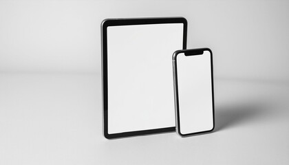 Mockup Template for Different Screen Sizes - Monitor, Tablet and Phone - Application Design, Web Design and User Interface Design - Asset for Presentation of Graphic Design and Portfolio