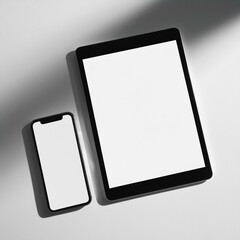 Mockup Template for Different Screen Sizes - Monitor, Tablet and Phone - Application Design, Web Design and User Interface Design - Asset for Presentation of Graphic Design and Portfolio