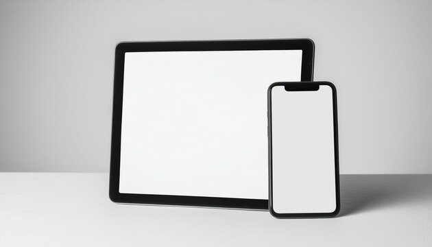 Mockup Template for Different Screen Sizes - Monitor, Tablet and Phone - Application Design, Web Design and User Interface Design - Asset for Presentation of Graphic Design and Portfolio